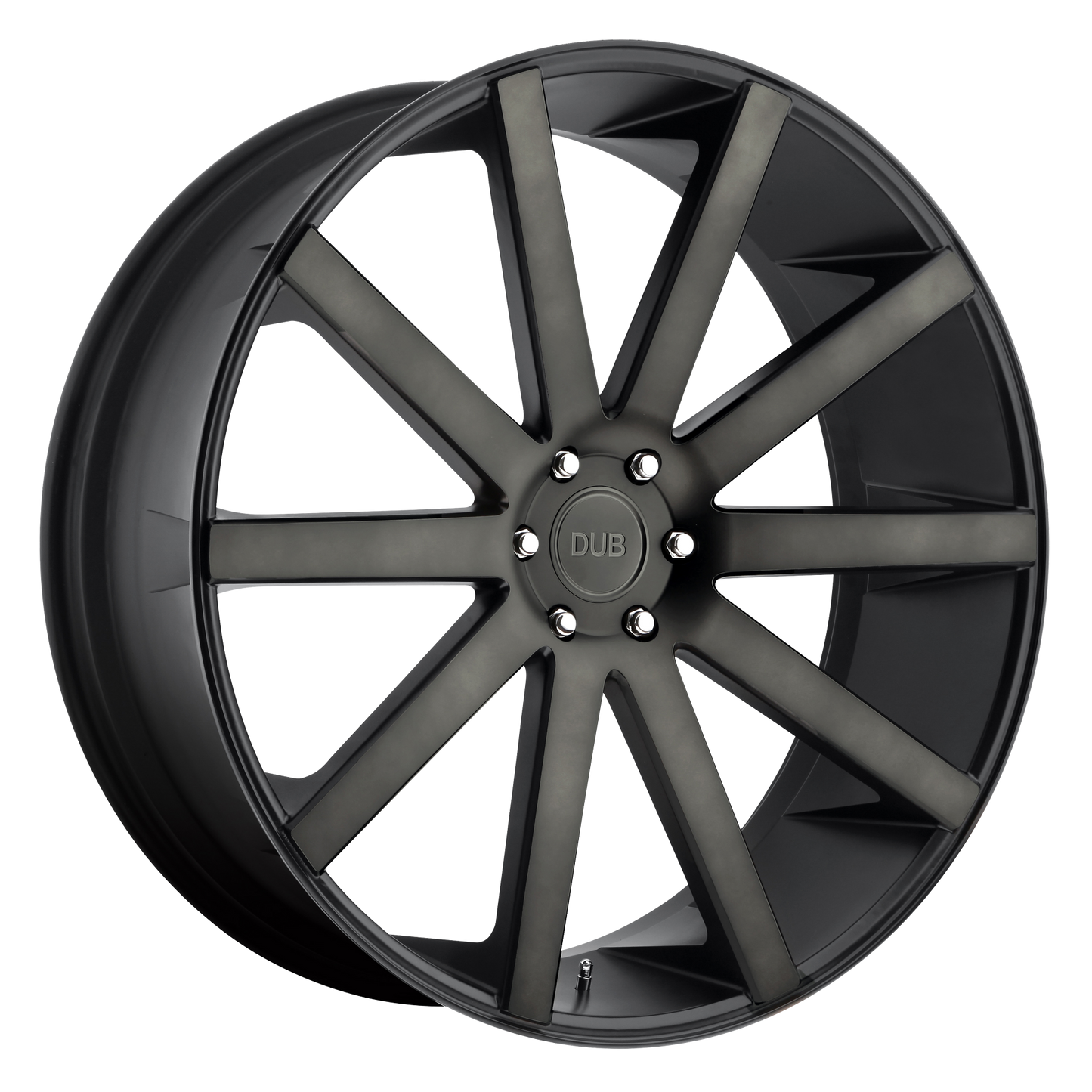 DUB 1PC S121 SHOT CALLA 22x9.5 20 6x139.7/6x5.5 MATTE BLACK DOUBLE DARK TINT
