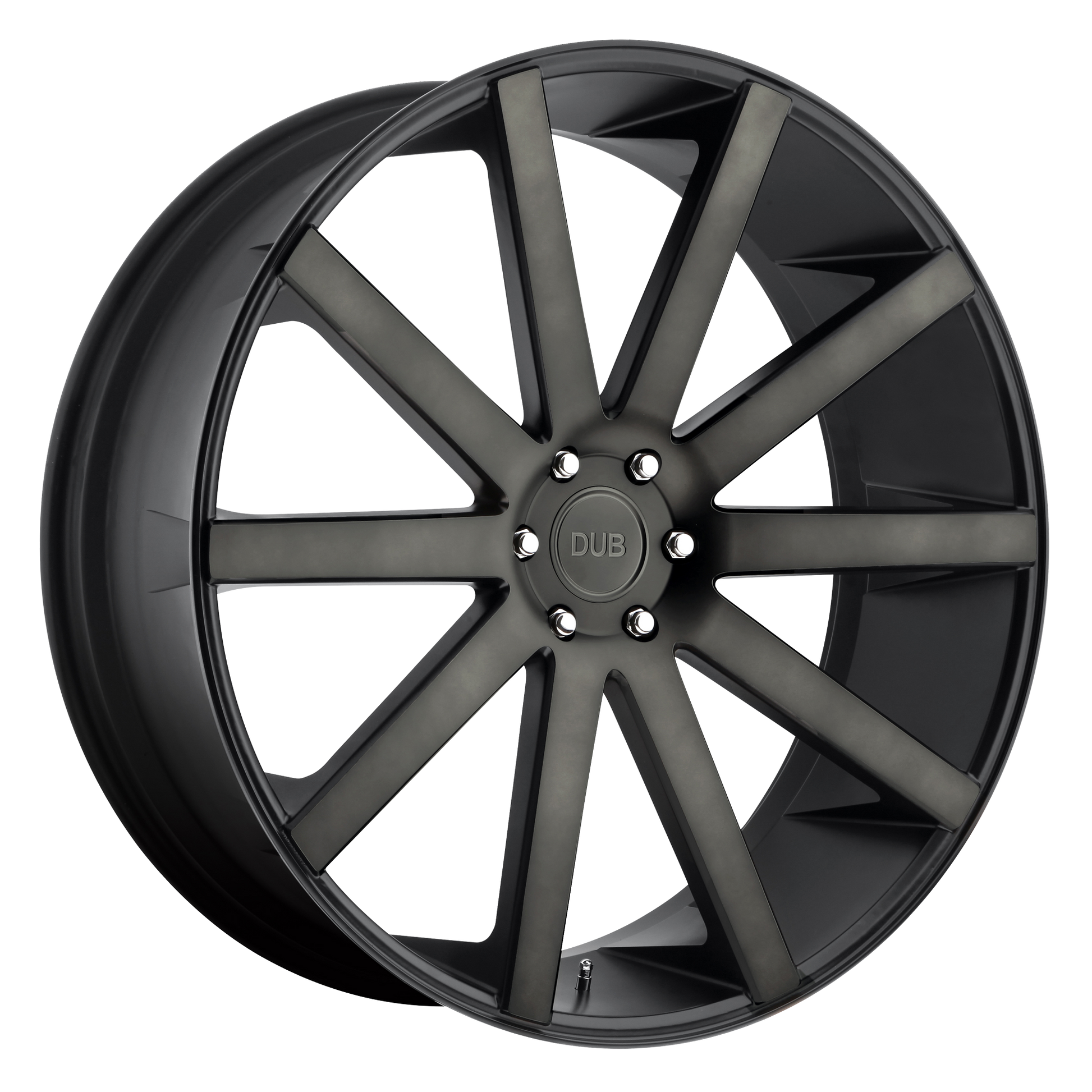 DUB 1PC S121 SHOT CALLA 22x9.5 20 6x139.7/6x5.5 MATTE BLACK DOUBLE DARK TINT