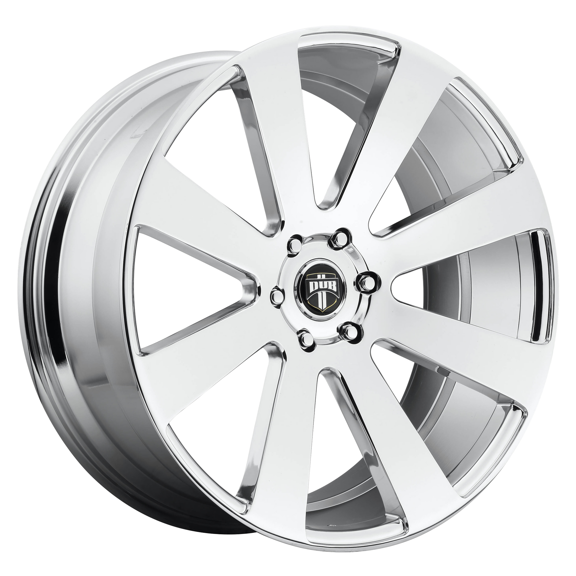 DUB 1PC S131 8-BALL 24x10 20 6x139.7/6x5.5 CHROME PLATED
