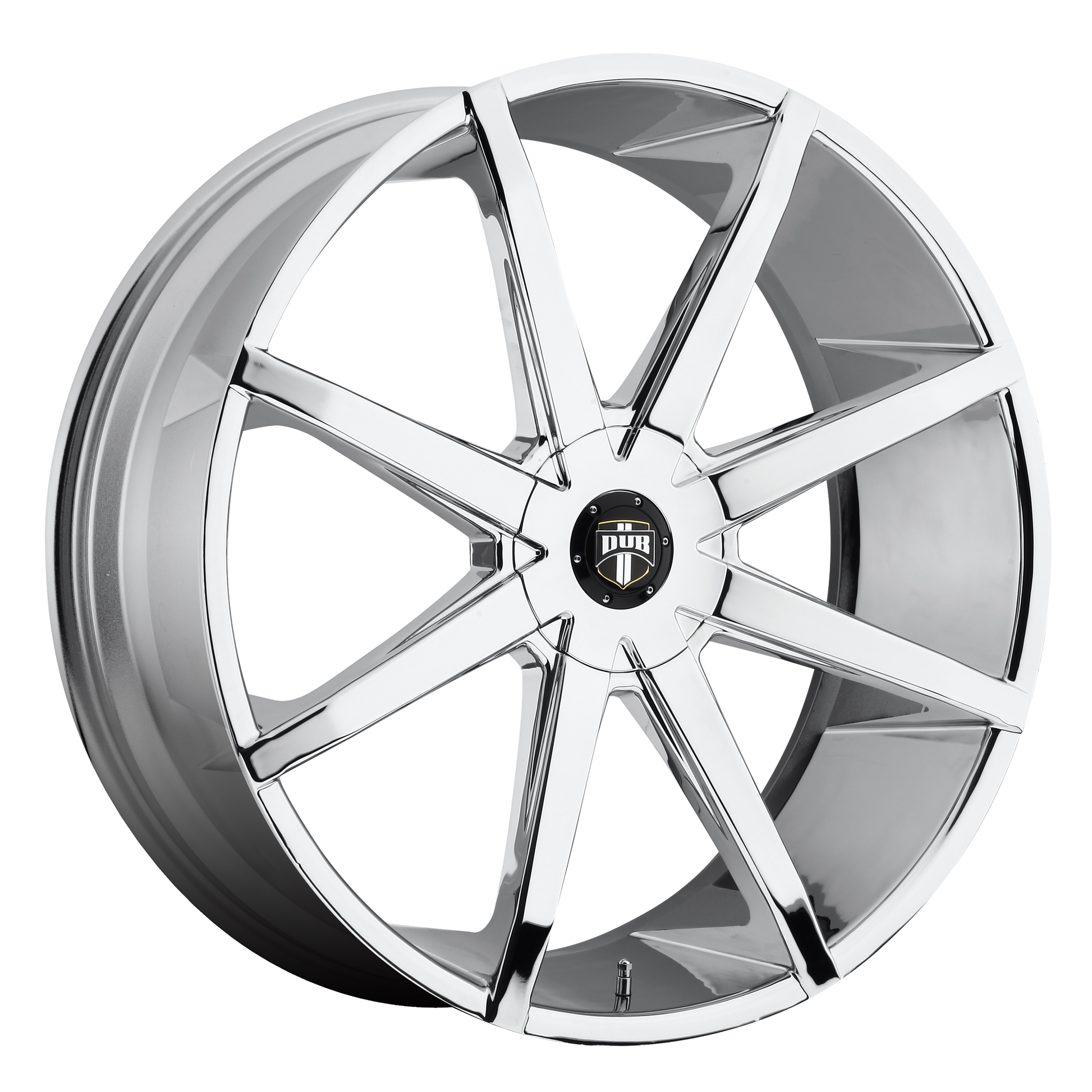 DUB 1PC S201 PUSH 22x9.5 25 6x135/6x139.7/6x135/5.5 CHROME PLATED