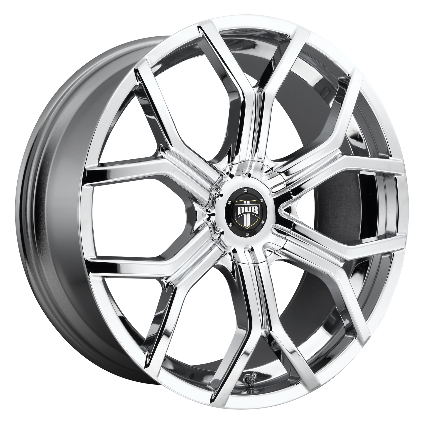 DUB 1PC S207 ROYALTY 24x9.5 30 6x135/6x139.7/6x135/5.5 CHROME PLATED
