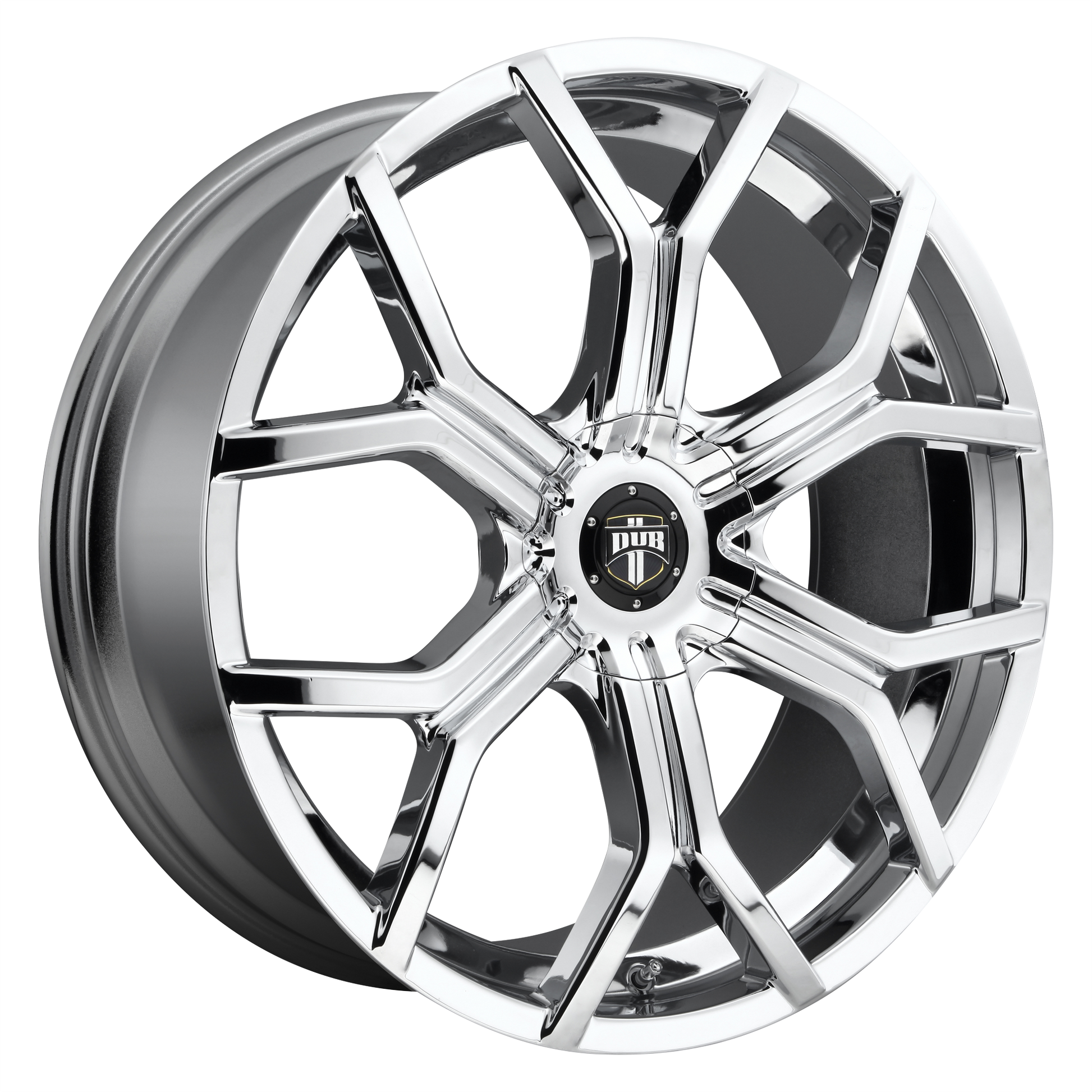 DUB 1PC S207 ROYALTY 24x9.5 30 6x135/6x139.7/6x135/5.5 CHROME PLATED