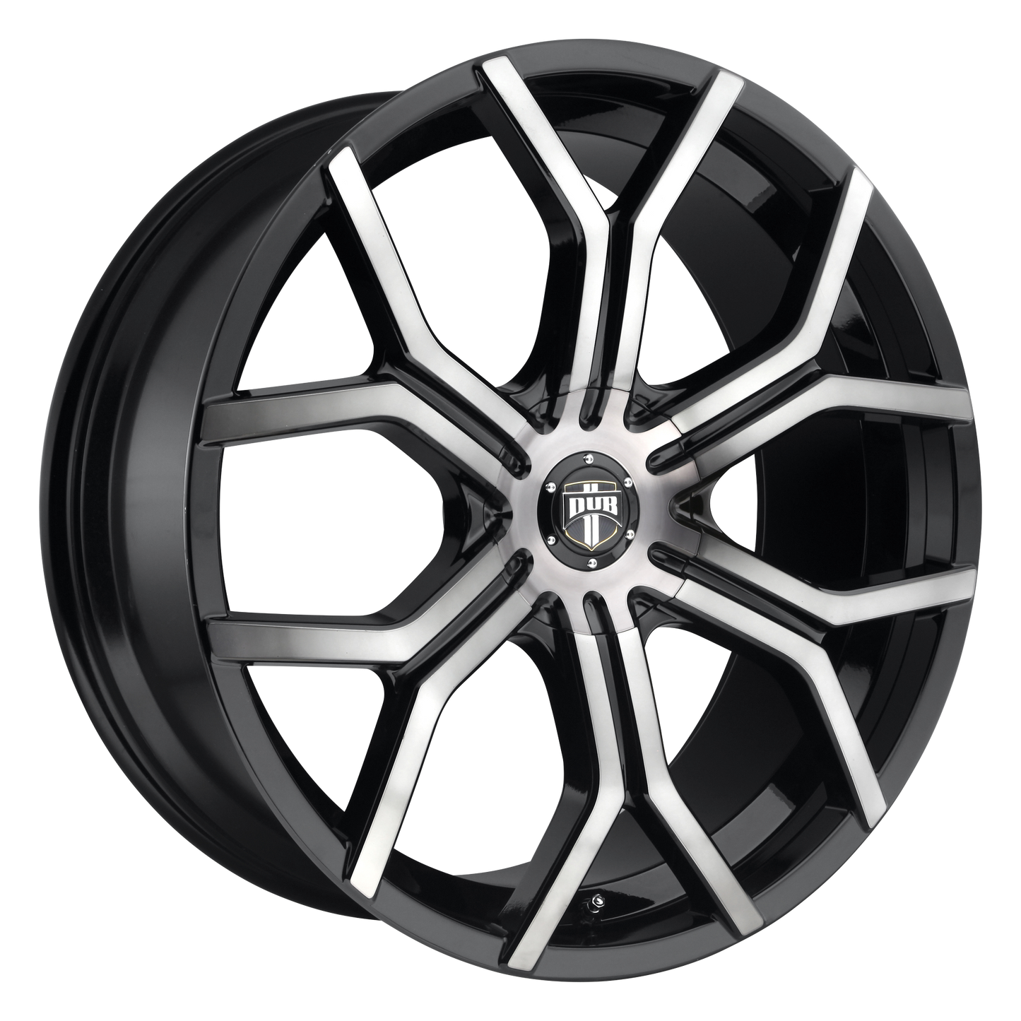 DUB 1PC S209 ROYALTY 22X9.5 32 5X112 GLOSS MACHINED DOUBLE DARK TINT