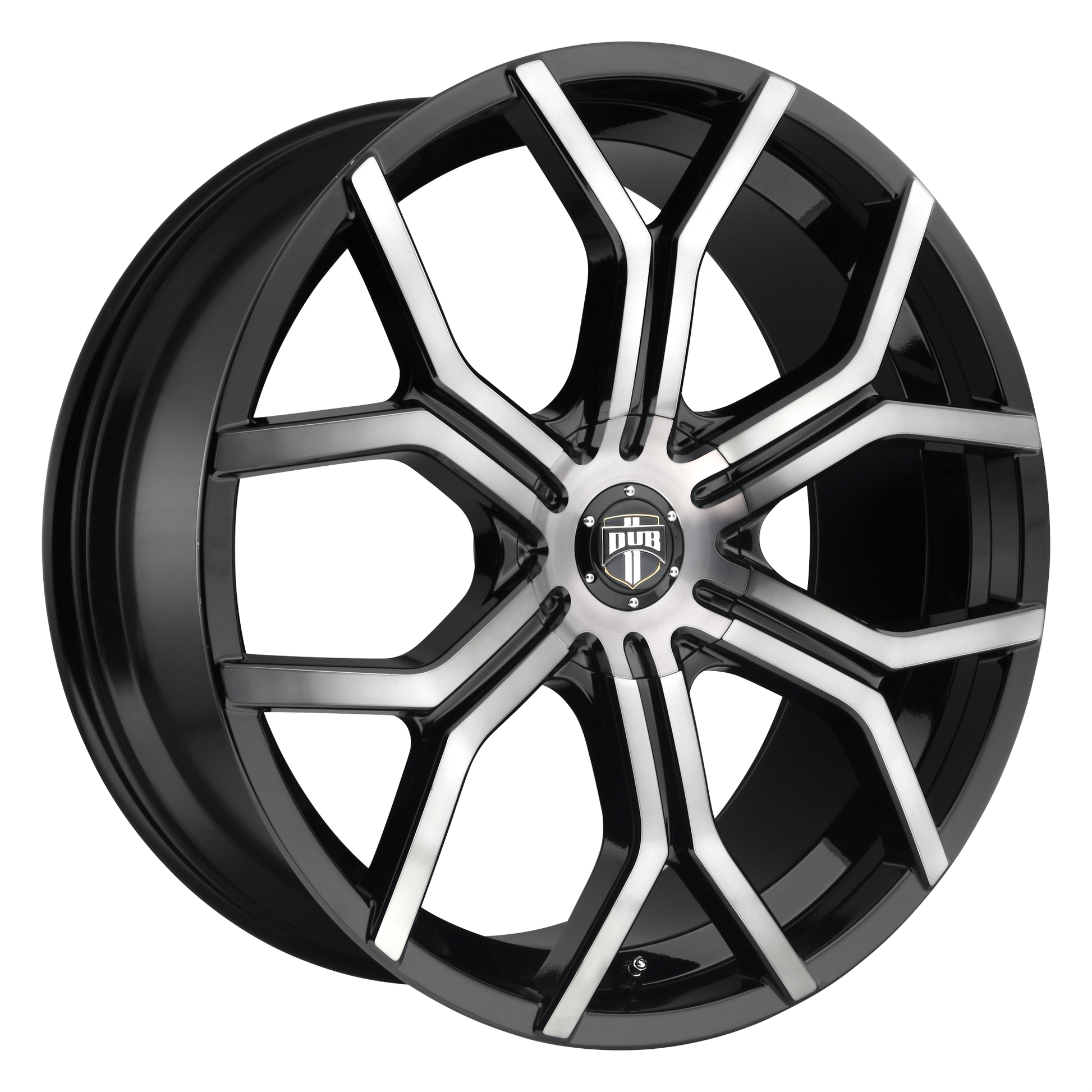 DUB 1PC S209 ROYALTY 24x9.5 30 6x135/6x139.7/6x135/5.5 GLOSS MACHINED DOUBLE DARK TINT