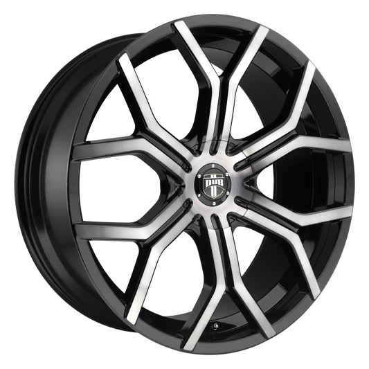 DUB 1PC S209 ROYALTY 24x9.5 30 6x135/6x139.7/6x135/5.5 GLOSS MACHINED DOUBLE DARK TINT