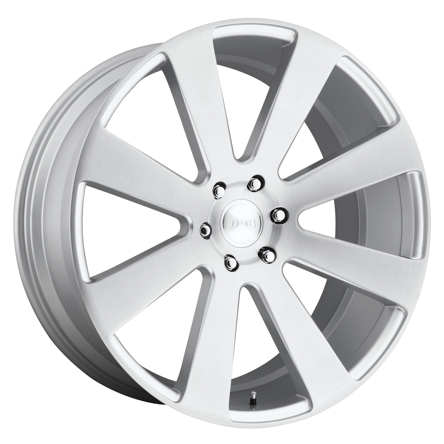 DUB 1PC S213 8-BALL 24x10 20 6x139.7/6x5.5 GLOSS SILVER BRUSHED