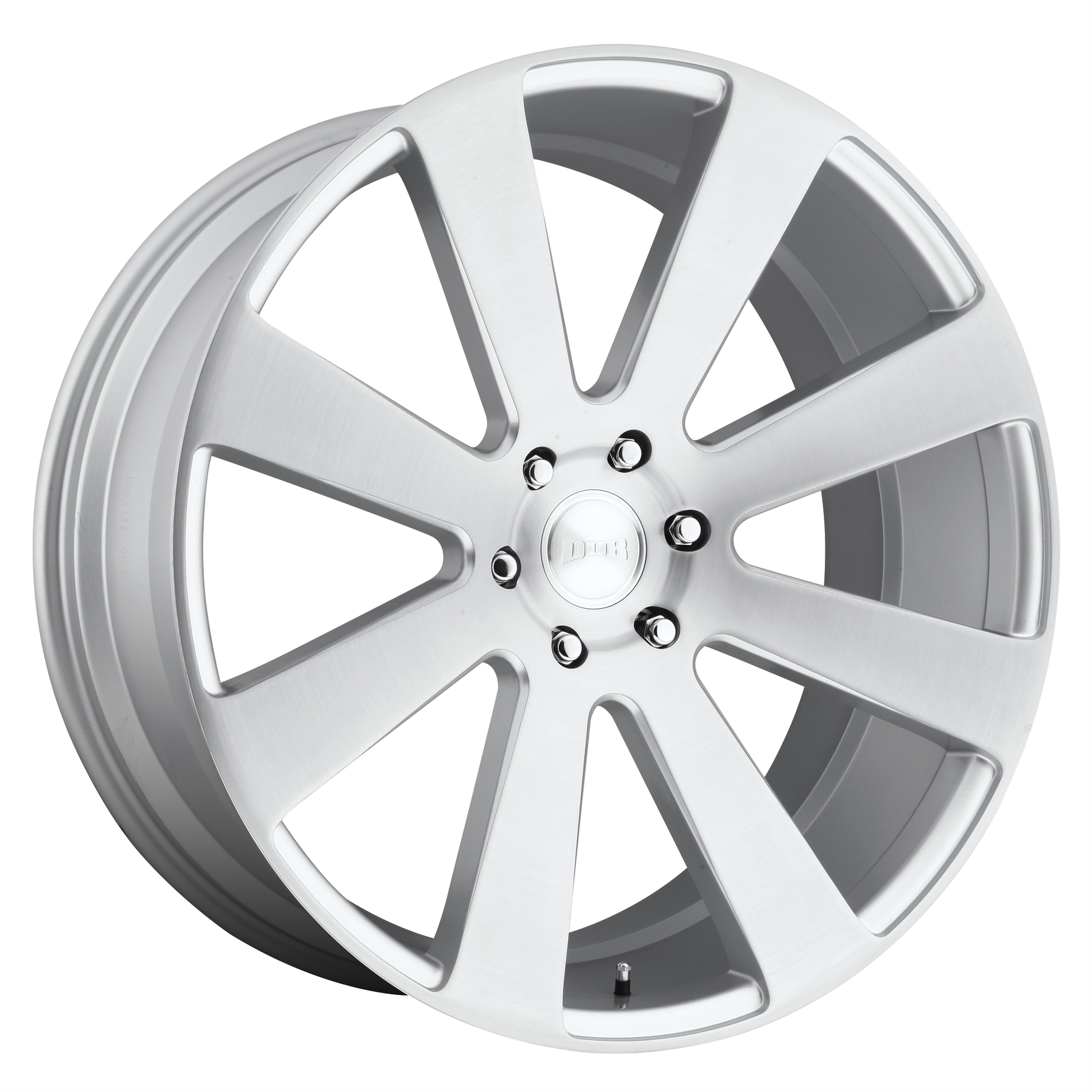 DUB 1PC S213 8-BALL 24x10 20 6x139.7/6x5.5 GLOSS SILVER BRUSHED