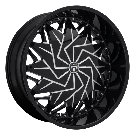 DUB 1PC S231 DAZR 26x9 25 5x114.3/5x120/5x4.5/120 GLOSS BLACK MILLED