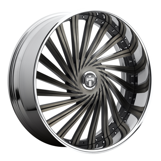 DUB 2PC S241 DAZED 24x10 5 5x120.65/5x127/5x4.75/5.0 MATTE BLACK DOUBLE DARK TINT