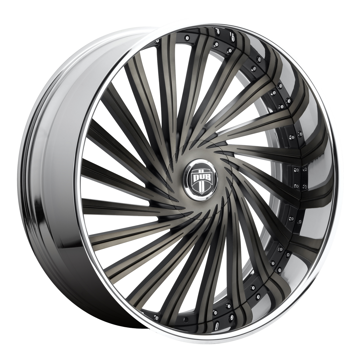 DUB 2PC S241 DAZED 26x9 5 5x120.65/5x127/5x4.75/5.0 MATTE BLACK DOUBLE DARK TINT