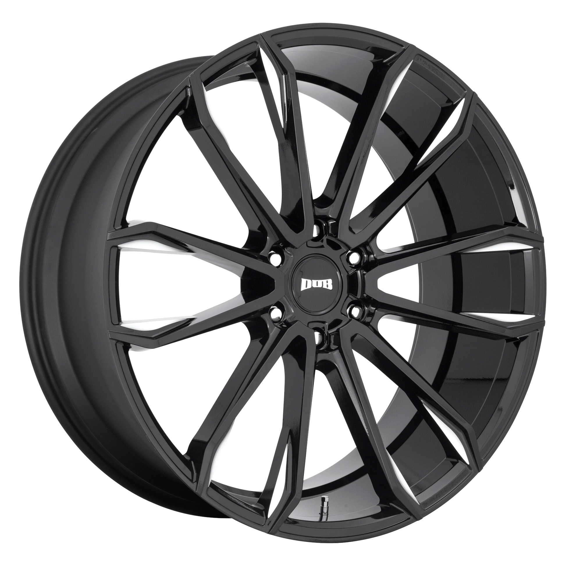 DUB 1PC S252 CLOUT 24x10 30 6x139.7/6x5.5 GLOSS BLACK MILLED