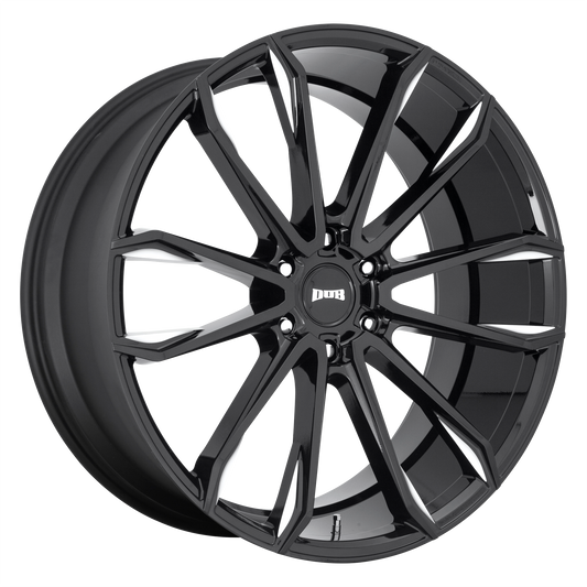 DUB 1PC S252 CLOUT 24x10 30 6x139.7/6x5.5 GLOSS BLACK MILLED