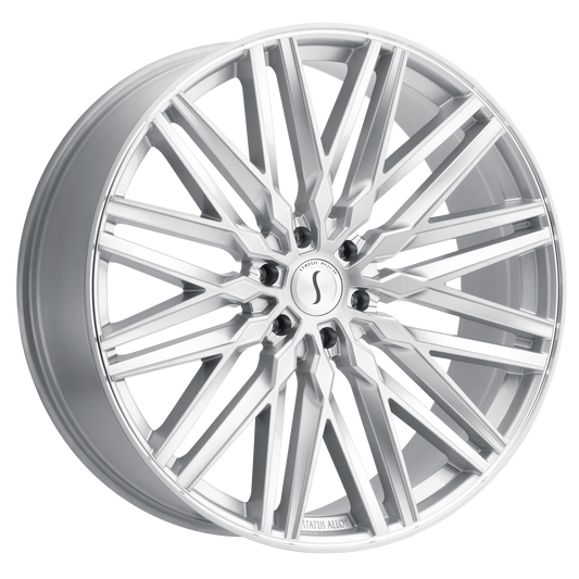 Status ADAMAS 20X9 15 6X114.3/6X4.5 SILVER W/ MIRROR CUT FACE