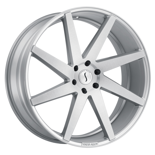 Status BRUTE 22X9.5 30 5X114.3/5X4.5 SILVER W/ BRUSHED MACHINED FACE