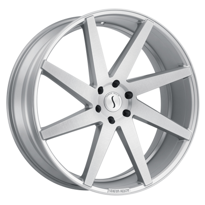 Status BRUTE 22X9.5 25 6X139.7/6X5.5 SILVER W/ BRUSHED MACHINED FACE
