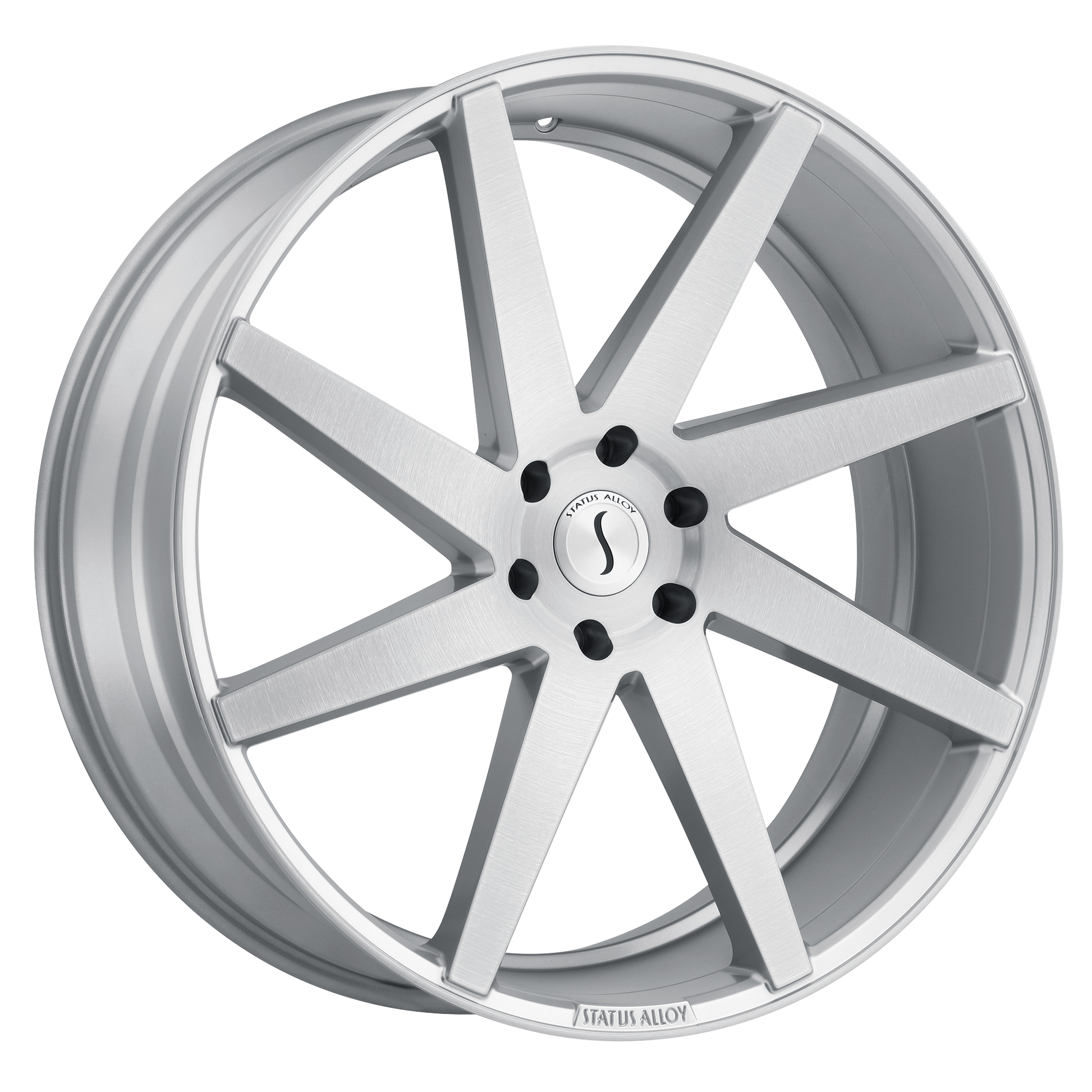 Status BRUTE 22X9.5 25 5X127/5X5.0 SILVER W/ BRUSHED MACHINED FACE