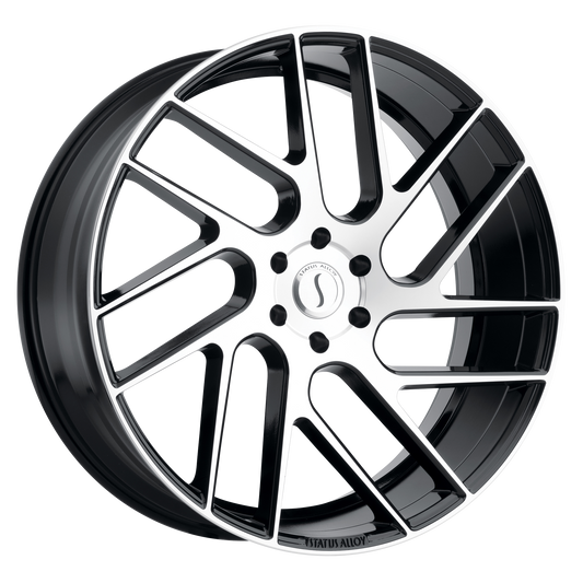 Status JUGGERNAUT 20X9 25 6X120/6X120 GLOSS BLACK W/ MACHINED FACE