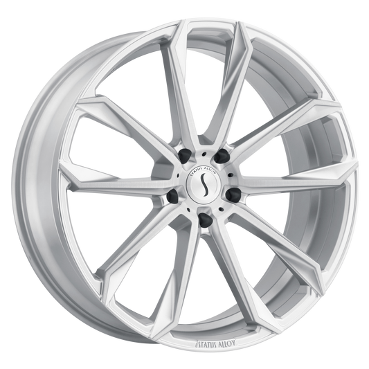 Status MASTADON 20X9 25 6X120/6X120 SILVER W/ BRUSHED MACHINED FACE