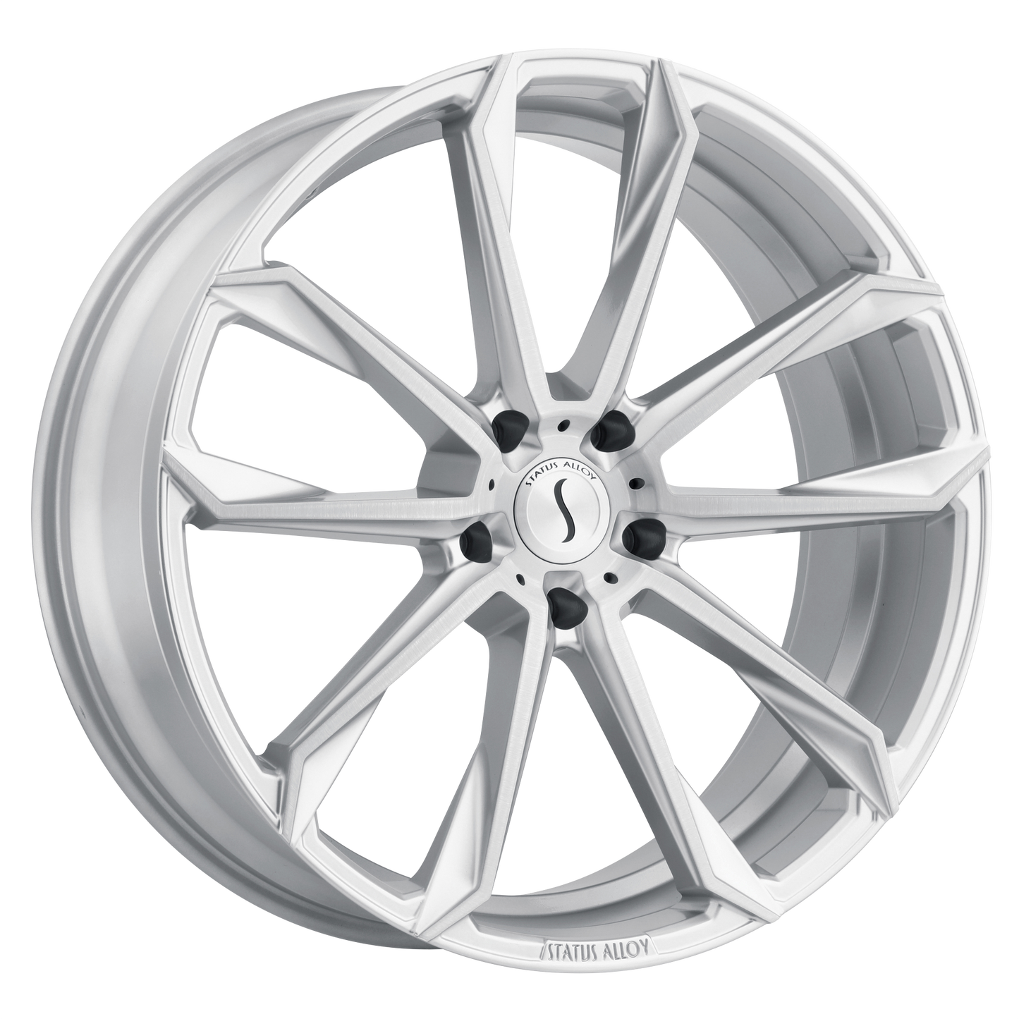 Status MASTADON 22X9.5 30 5X114.3/5X4.5 SILVER W/ BRUSHED MACHINED FACE