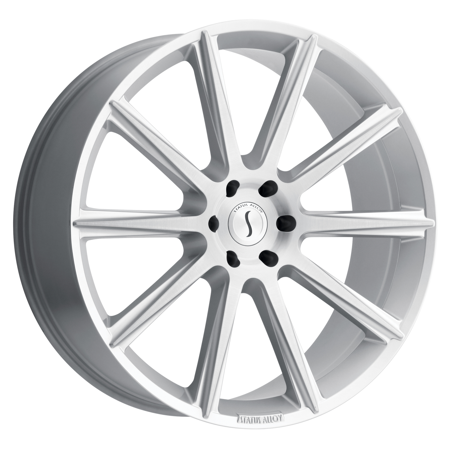 STATUS ZEUS 22X9.5 30 5X120/5X4.72 SILVER W/ BRUSHED FACE