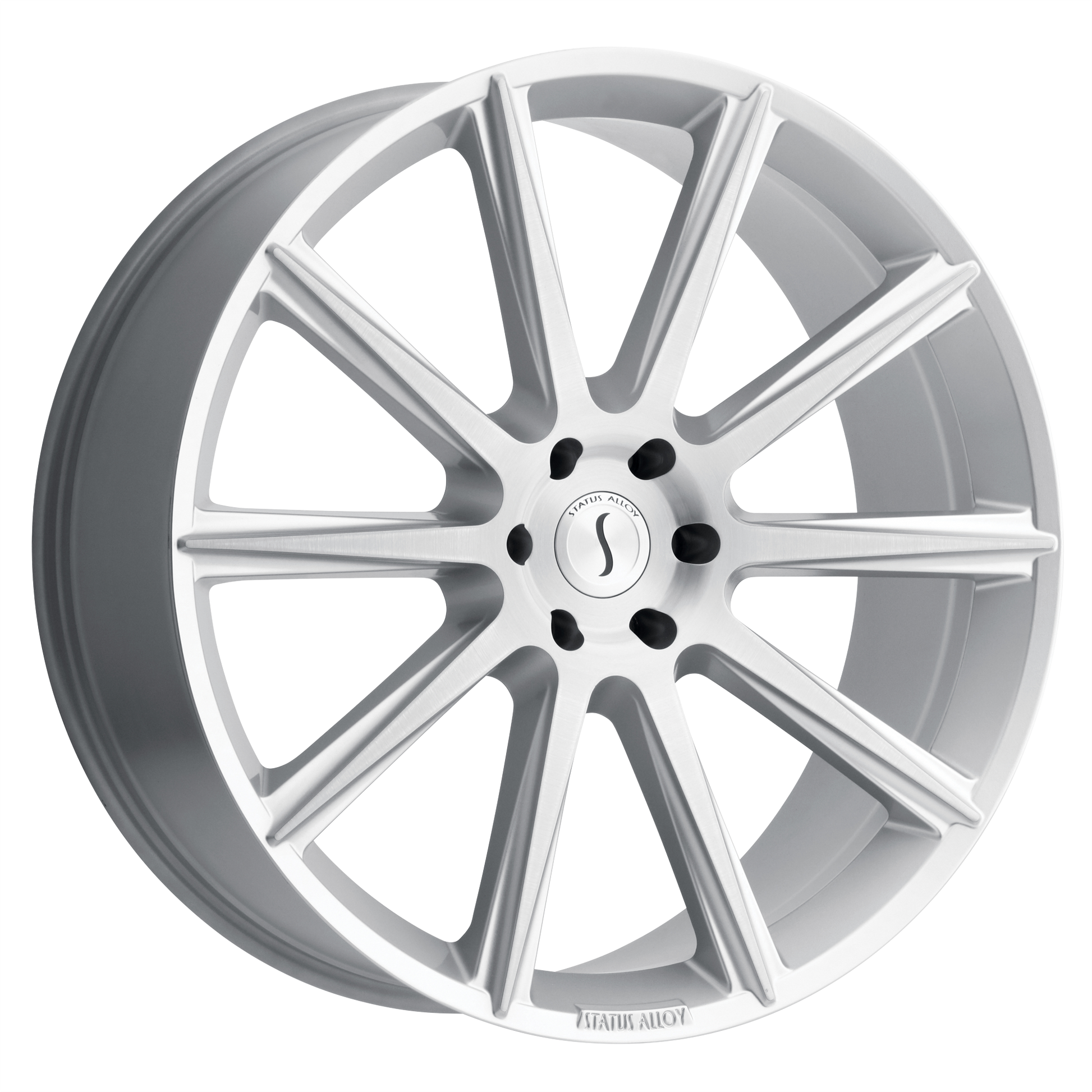 STATUS ZEUS 22X9.5 30 5X120/5X4.72 SILVER W/ BRUSHED FACE