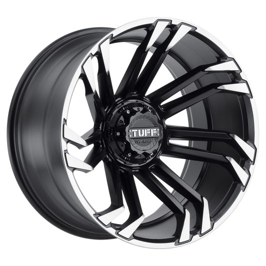 Tuff T21 20X10 -19 5X127/5X139.7/5X5.0/5.5 MATTE BLACK W/ MACHINED FLANGE