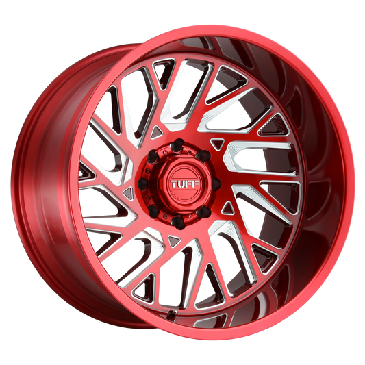 Tuff T4B 22X12 -45 8X170/8X6.7 CANDY RED W/ MILLED SPOKE