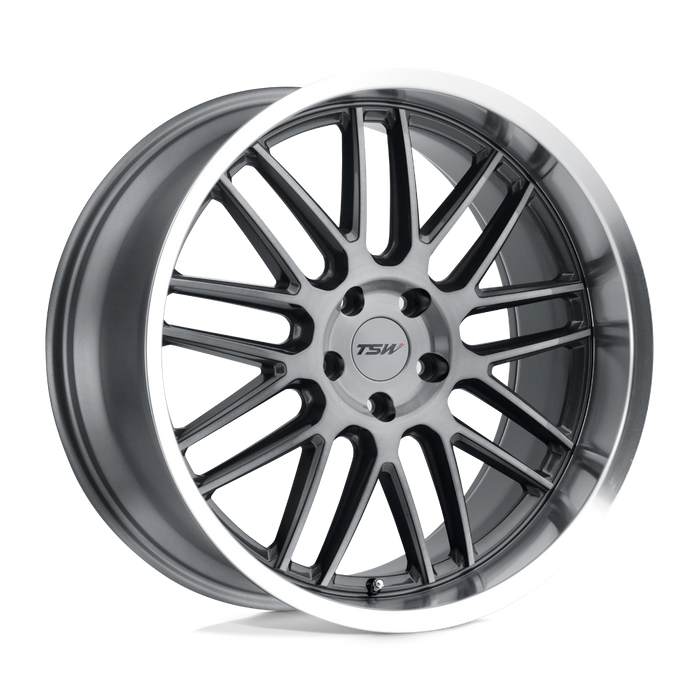 TSW AVALON 19X8.5 35 5X120/5X4.72 GUNMETAL W/ BRUSHED GUNMETAL FACE & MACHINED LIP