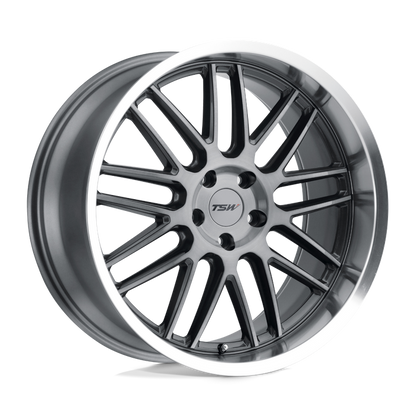 TSW AVALON 19X8.5 35 5X120/5X4.72 GUNMETAL W/ BRUSHED GUNMETAL FACE & MACHINED LIP