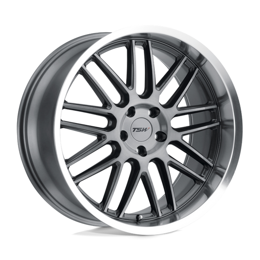 TSW AVALON 19X8.5 35 5X120/5X4.72 GUNMETAL W/ BRUSHED GUNMETAL FACE & MACHINED LIP