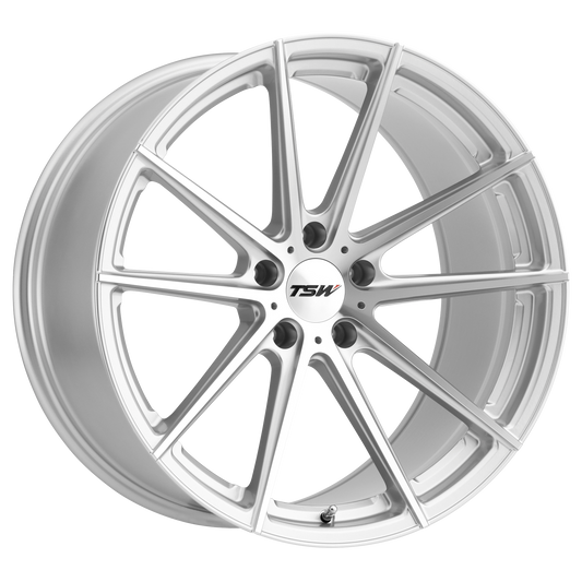 TSW BATHURST 21X9 25 5X120/5X4.72 SILVER W/ MIRROR CUT FACE