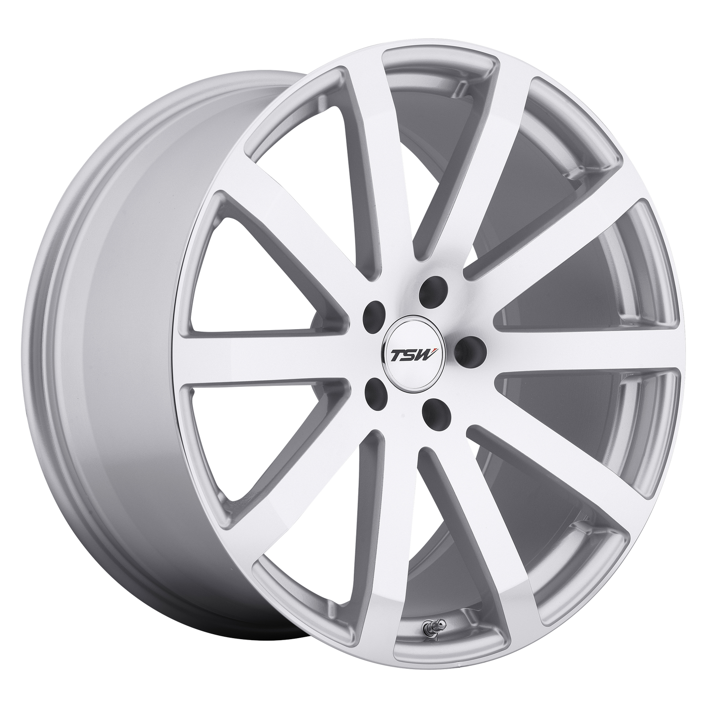 TSW BROOKLANDS 20X10 25 5X120/5X4.72 SILVER W/ MIRROR-CUT FACE