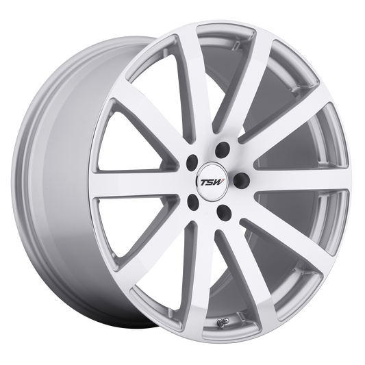 TSW BROOKLANDS 20X10 25 5X120/5X4.72 SILVER W/ MIRROR-CUT FACE