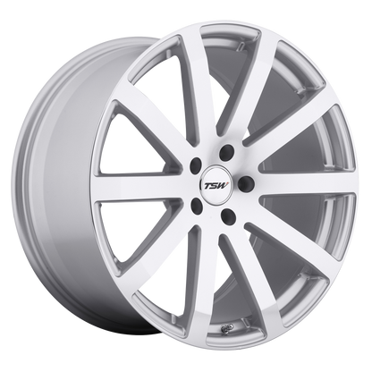 TSW BROOKLANDS 20X8.5 35 5X120/5X4.72 SILVER W/ MIRROR-CUT FACE