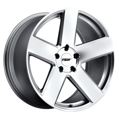 TSW BRISTOL 20X8.5 35 5X120/5X4.72 SILVER W/ MIRROR-CUT FACE