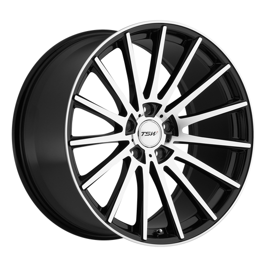 TSW CHICANE 20X8.5 35 5X120/5X4.72 GLOSS BLACK W/ MIRROR FACE