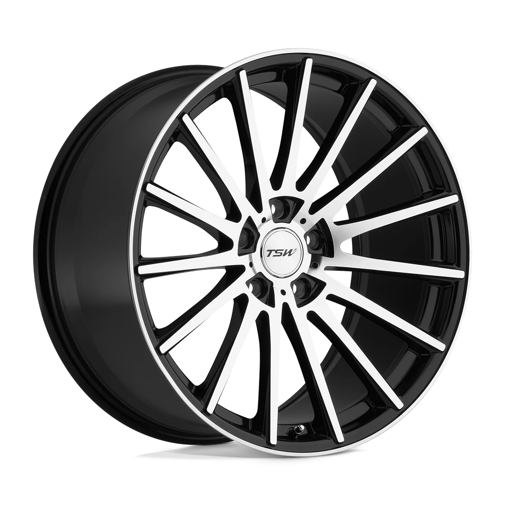 TSW CHICANE 17X8 35 5X120/5X4.72 GLOSS BLACK W/ MIRROR FACE