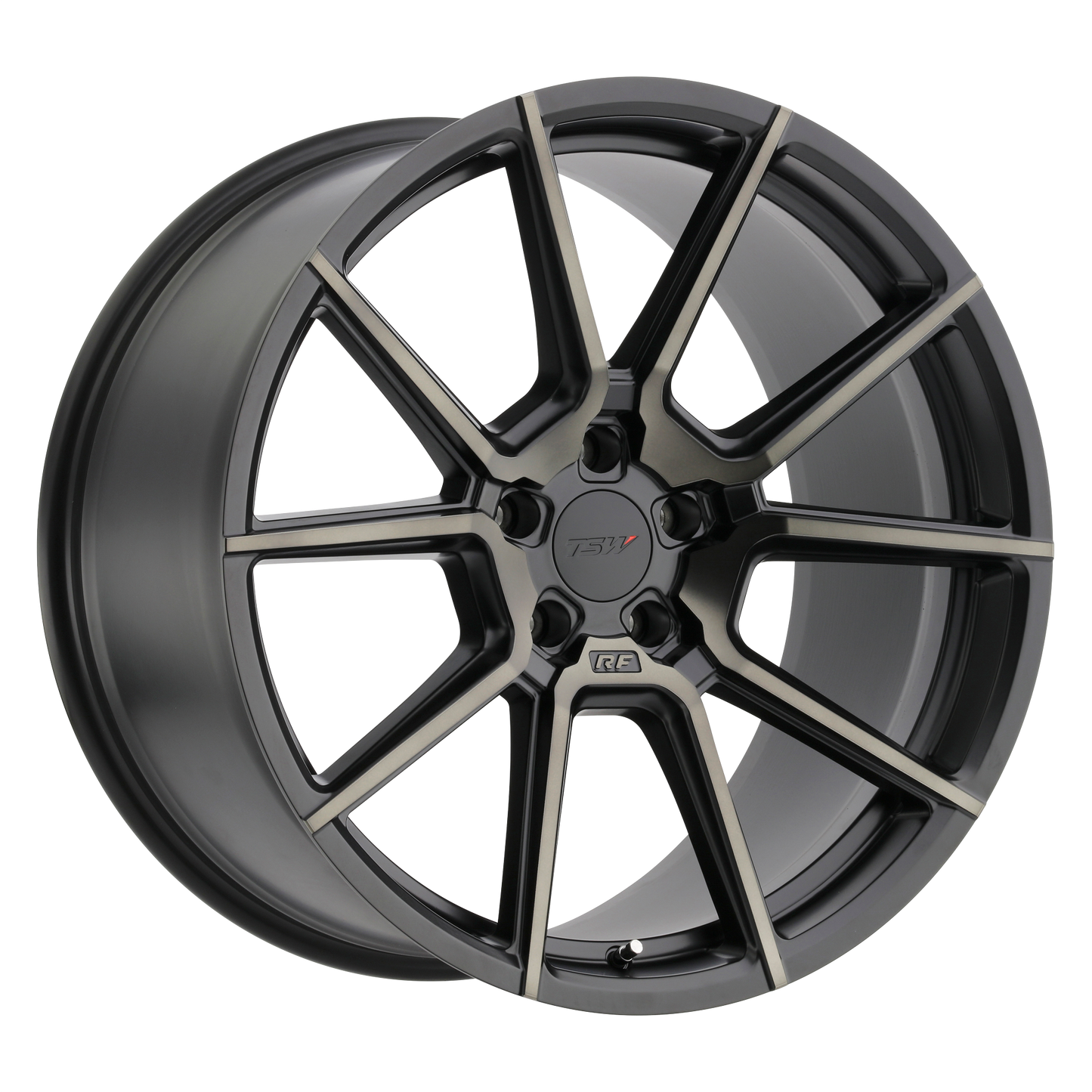 TSW CHRONO 20X9 15 5X120/5X4.72 MATTE BLACK W/ MACHINE FACE & DARK TINT