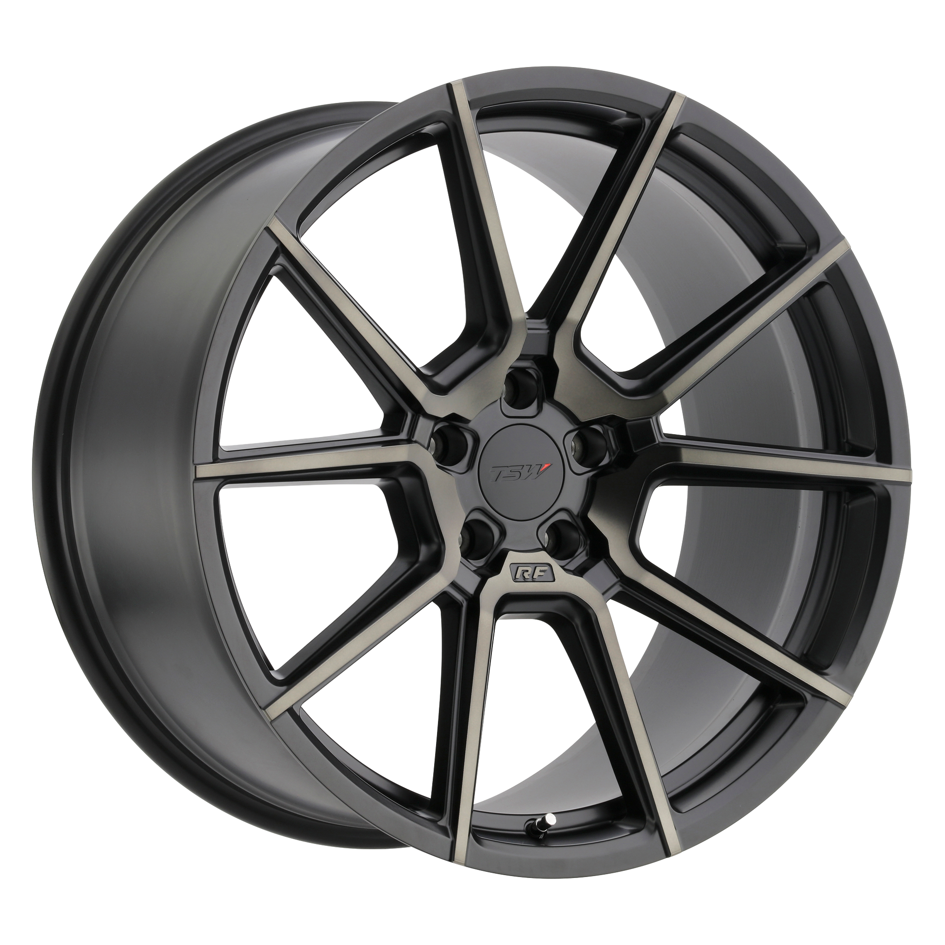 TSW CHRONO 20X10 25 5X120/5X4.72 MATTE BLACK W/ MACHINE FACE & DARK TINT