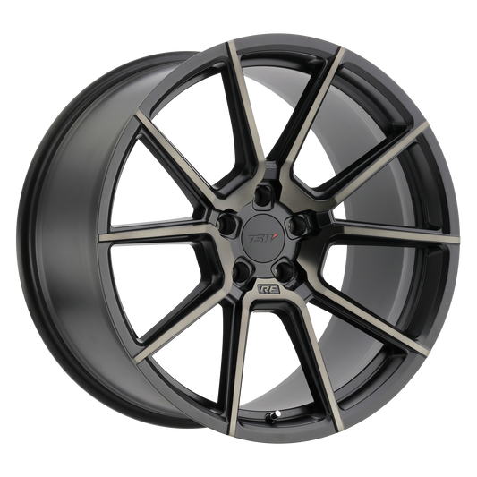 TSW CHRONO 20X10 40 5X114.3/5X4.5 MATTE BLACK W/ MACHINE FACE & DARK TINT