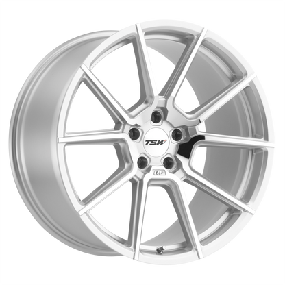 TSW CHRONO 19X9.5 39 5X120/5X4.72 SILVER W/ MIRROR CUT FACE