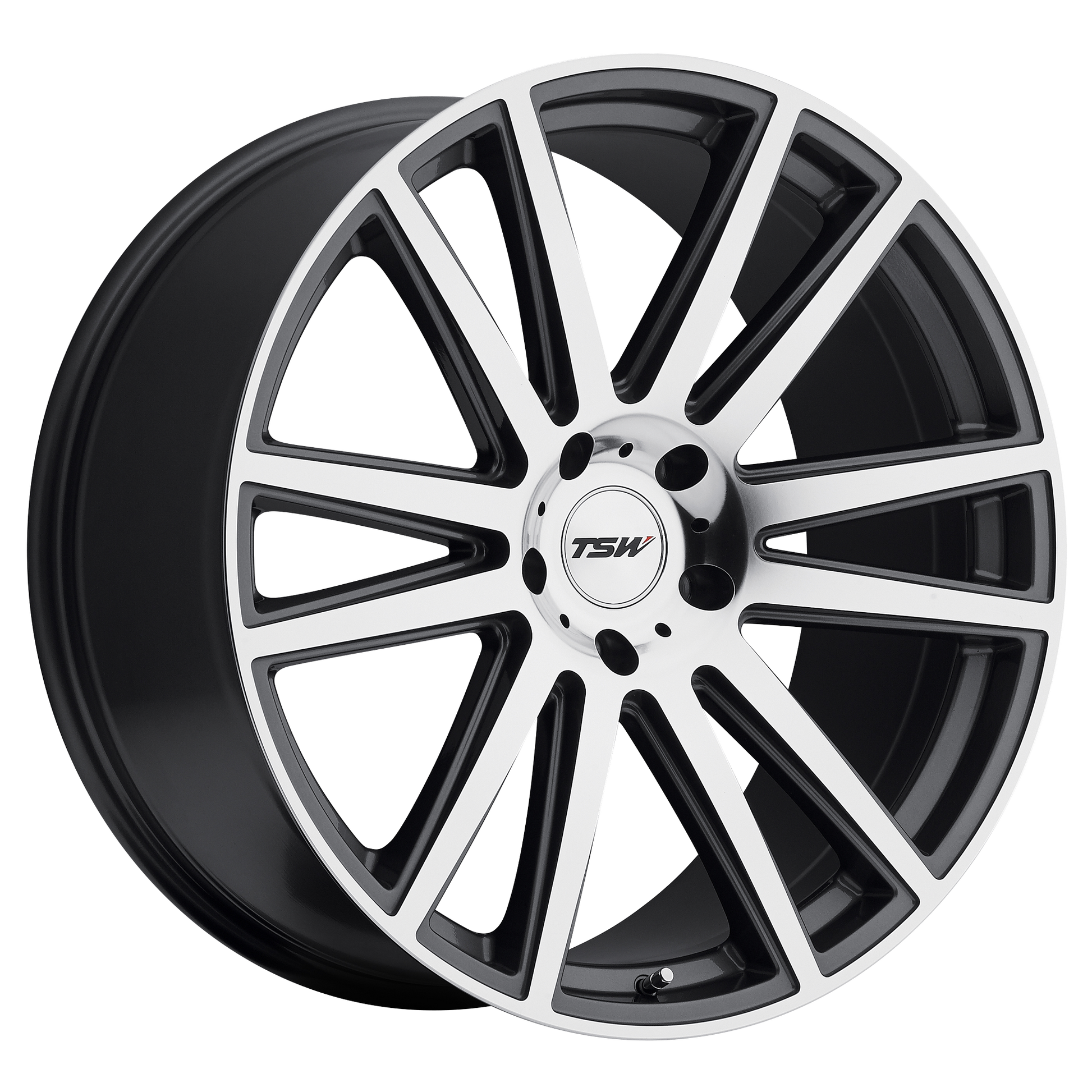 TSW GATSBY 22X10 37 5X120/5X4.72 GUNMETAL W/ MIRROR-CUT FACE