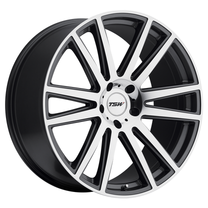 TSW GATSBY 22X9 35 5X120/5X4.72 GUNMETAL W/ MIRROR-CUT FACE