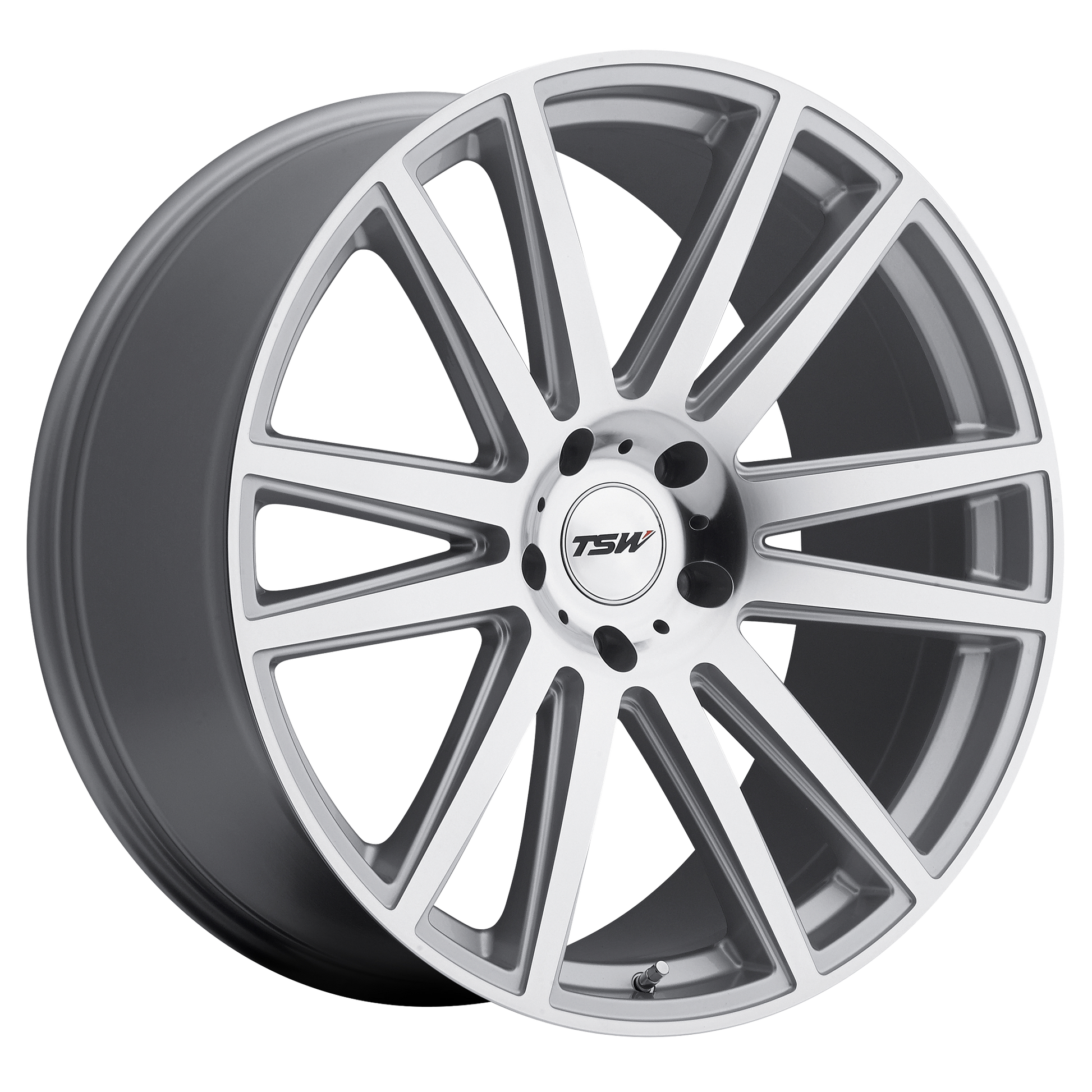 TSW GATSBY 20X8.5 35 5X120/5X4.72 SILVER W/ MIRROR-CUT FACE