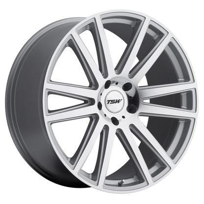 TSW GATSBY 20X8.5 35 5X120/5X4.72 SILVER W/ MIRROR-CUT FACE