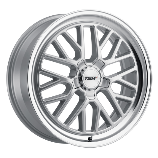TSW HOCKENHEIM S 20X8.5 20 5X120/5X4.72 SILVER W/ MIRROR CUT LIP