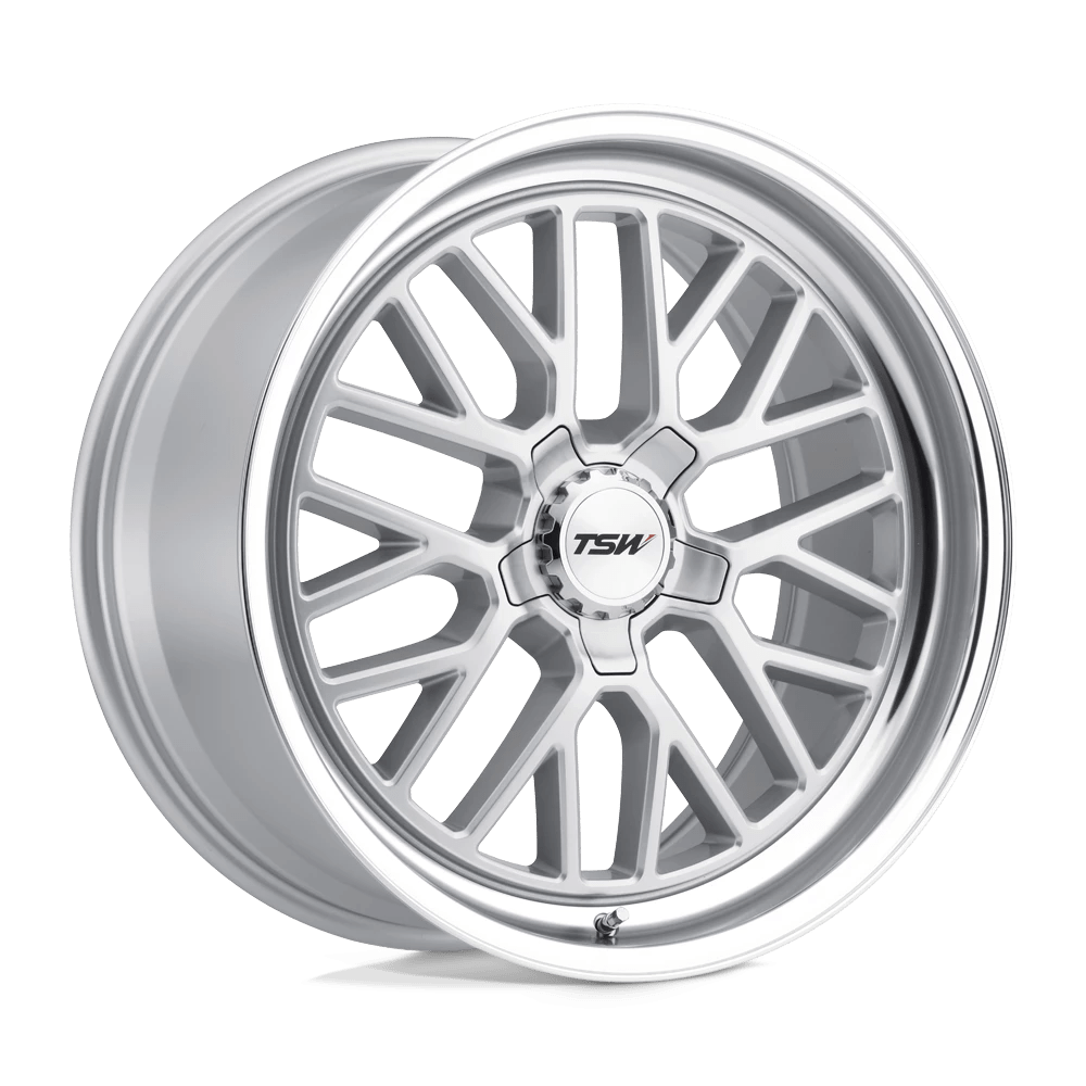 TSW HOCKENHEIM S 18X8.5 30 5X120/5X4.72 SILVER W/ MIRROR CUT LIP