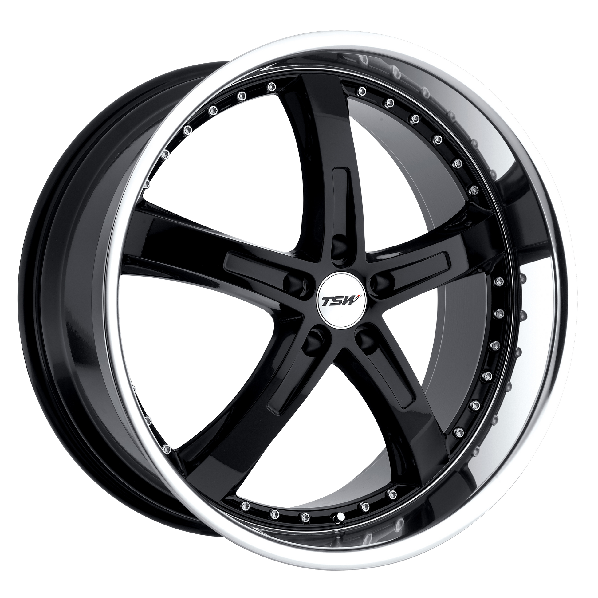 TSW JARAMA 17X8 35 5X120/5X4.72 GLOSS BLACK W/ MIRROR CUT LIP
