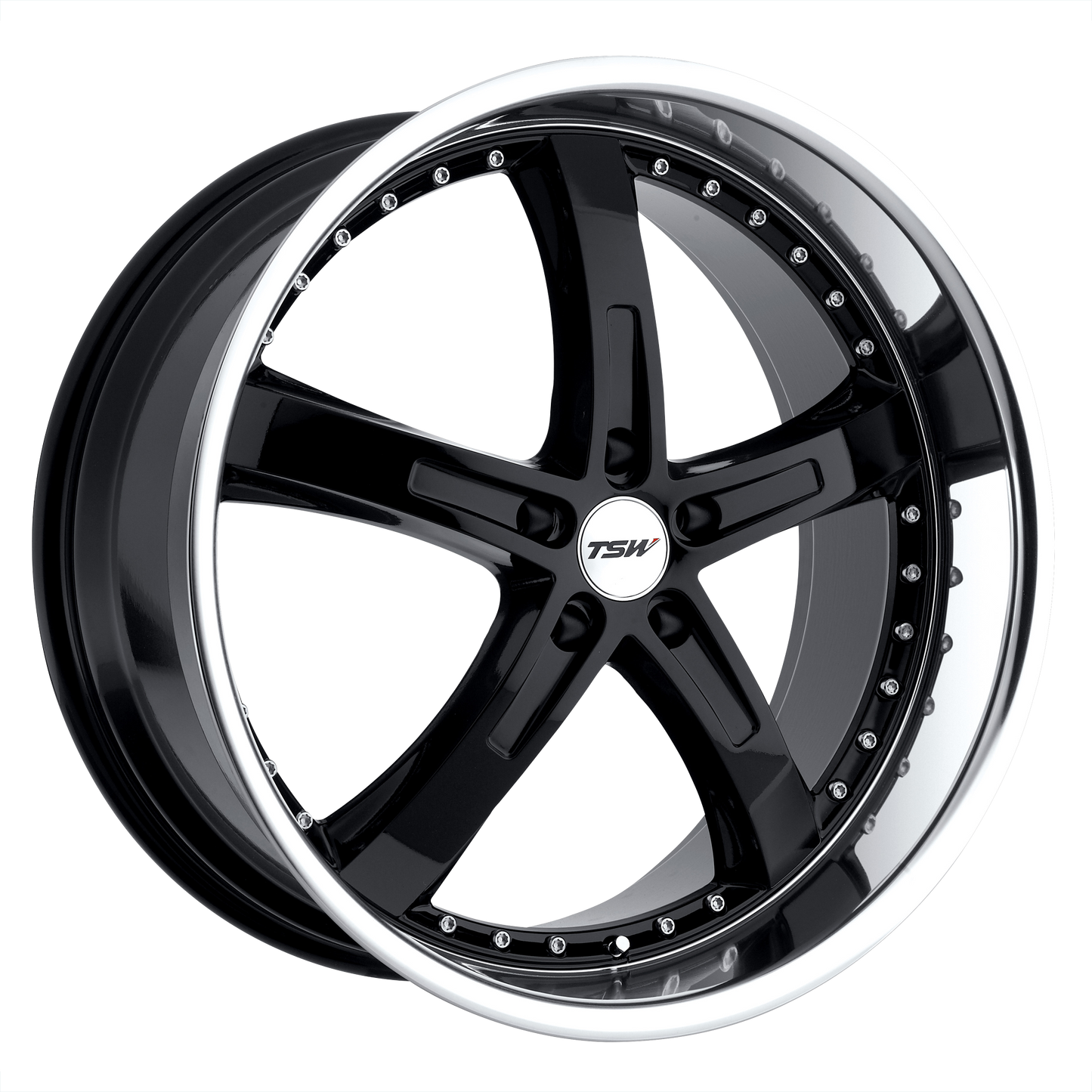 TSW JARAMA 20X10 35 5X120/5X4.72 GLOSS BLACK W/ MIRROR CUT LIP