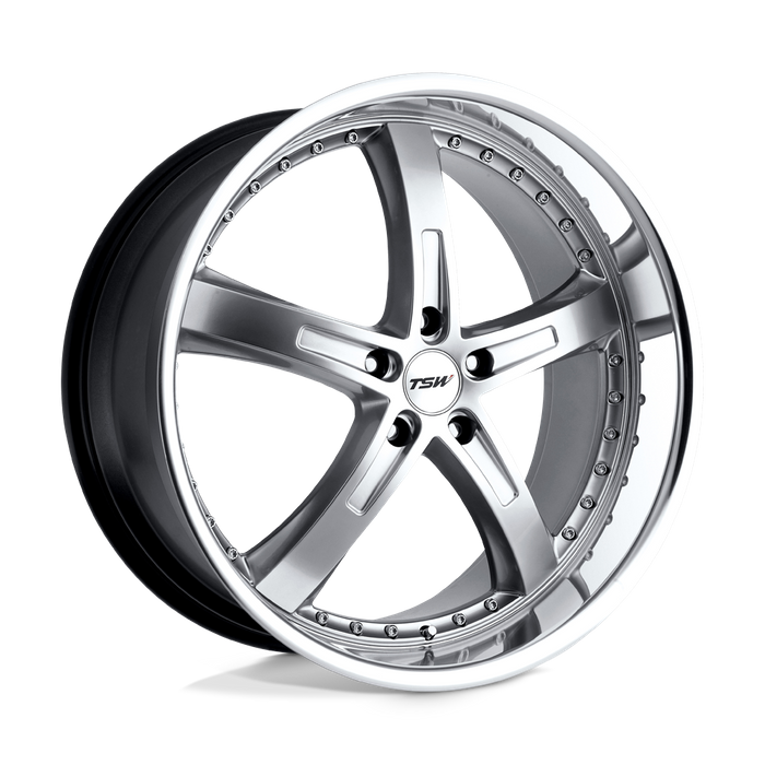 TSW JARAMA 18X9.5 20 5X114.3/5X4.5 HYPER SILVER W/ MIRROR CUT LIP